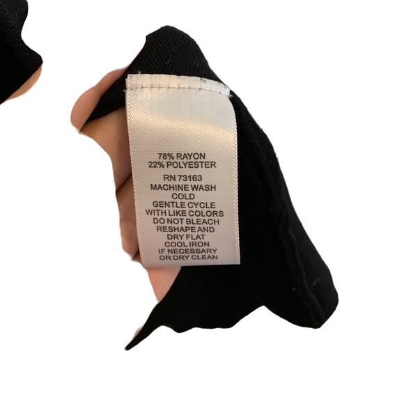 Cable & Gauge Black Open Front Cardigan Sweater - Picture 3 of 5